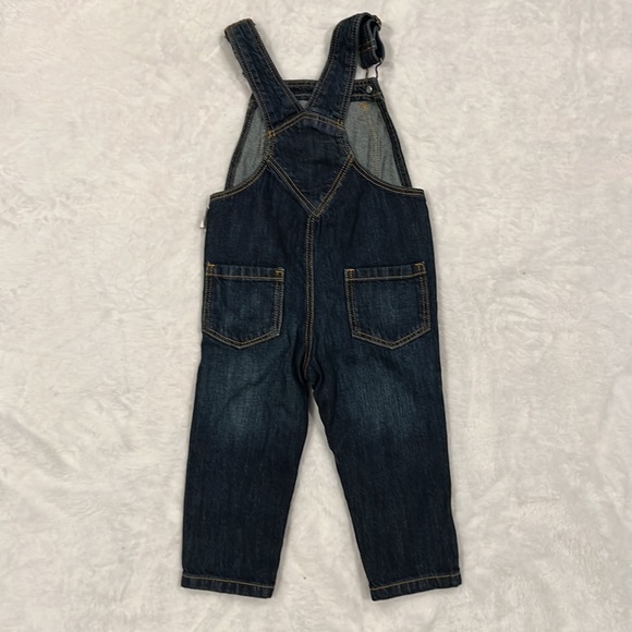 NWT Old Navy Kids Dark wash Overalls 18-24 months - Picture 2 of 3